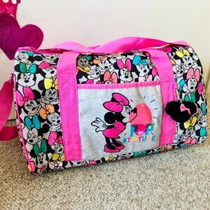 Disney Store Minnie Mouse Bright Pink Duffle Dance Travel Girls Bag